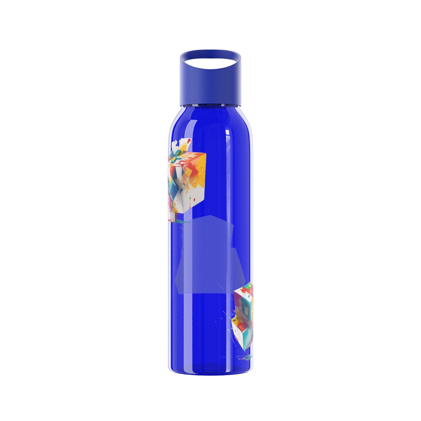 Colourful Cubes - Sky Water Bottle