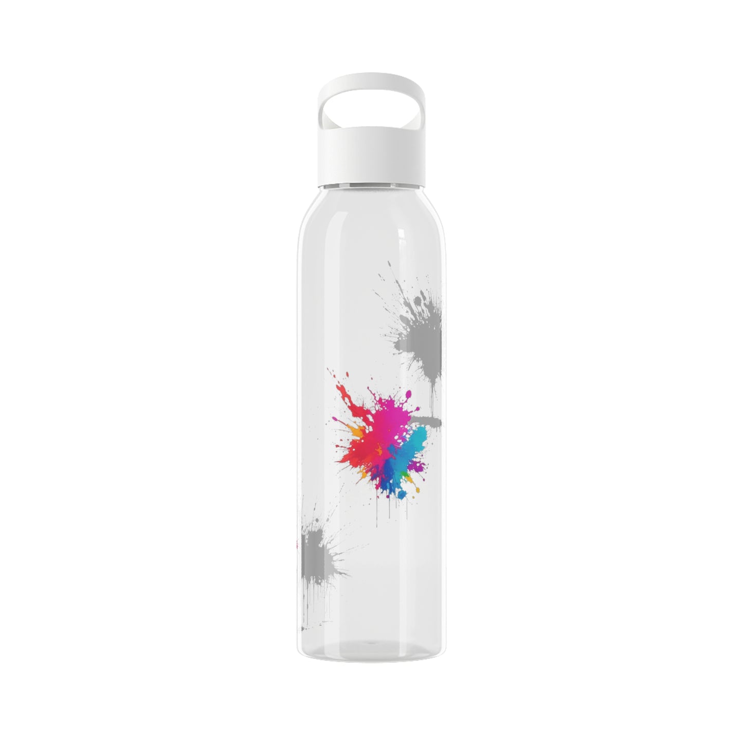 Colourful Paint Splatter - Sky Water Bottle