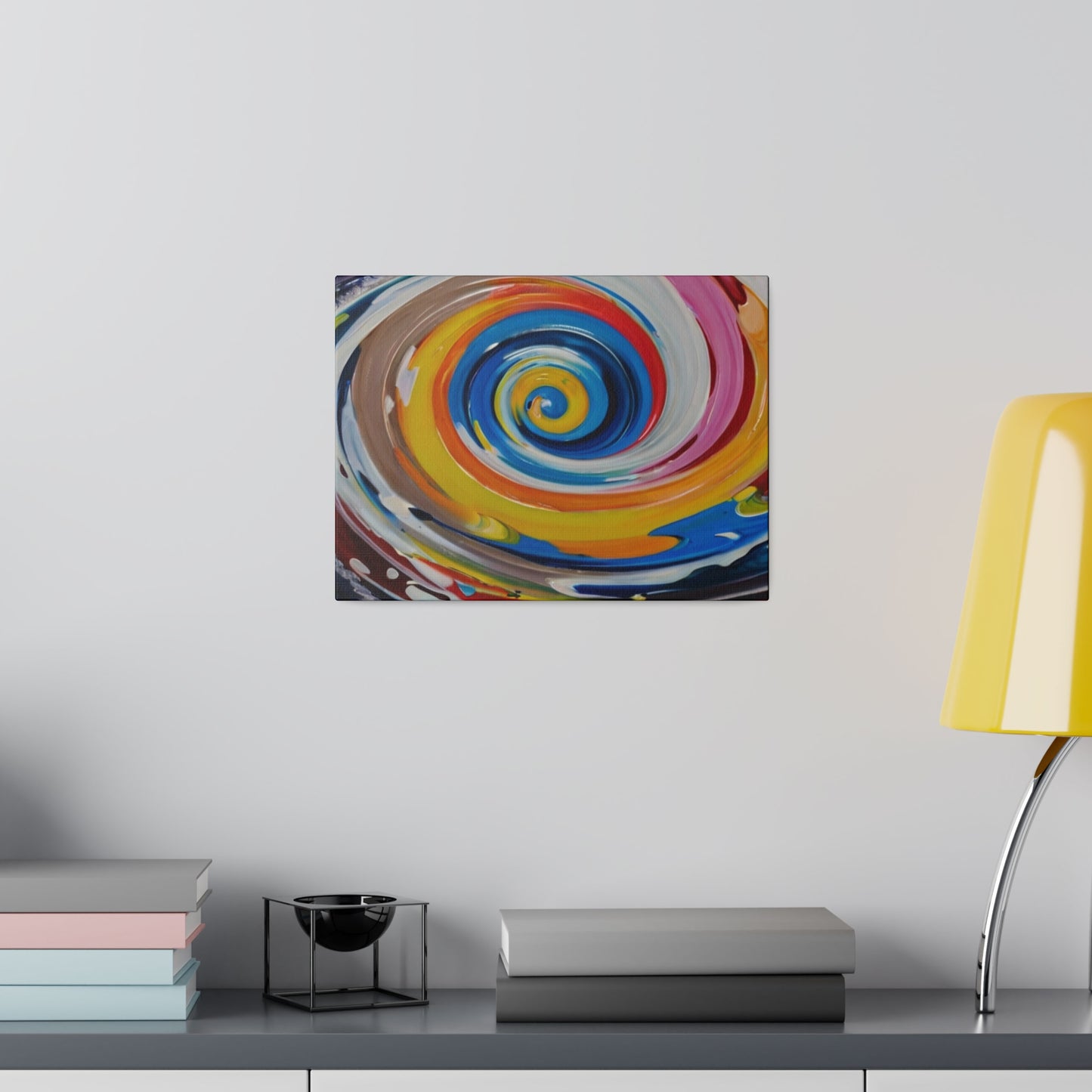 Colourful Messy Whirlpool - Matte Canvas, Stretched, 0.75"