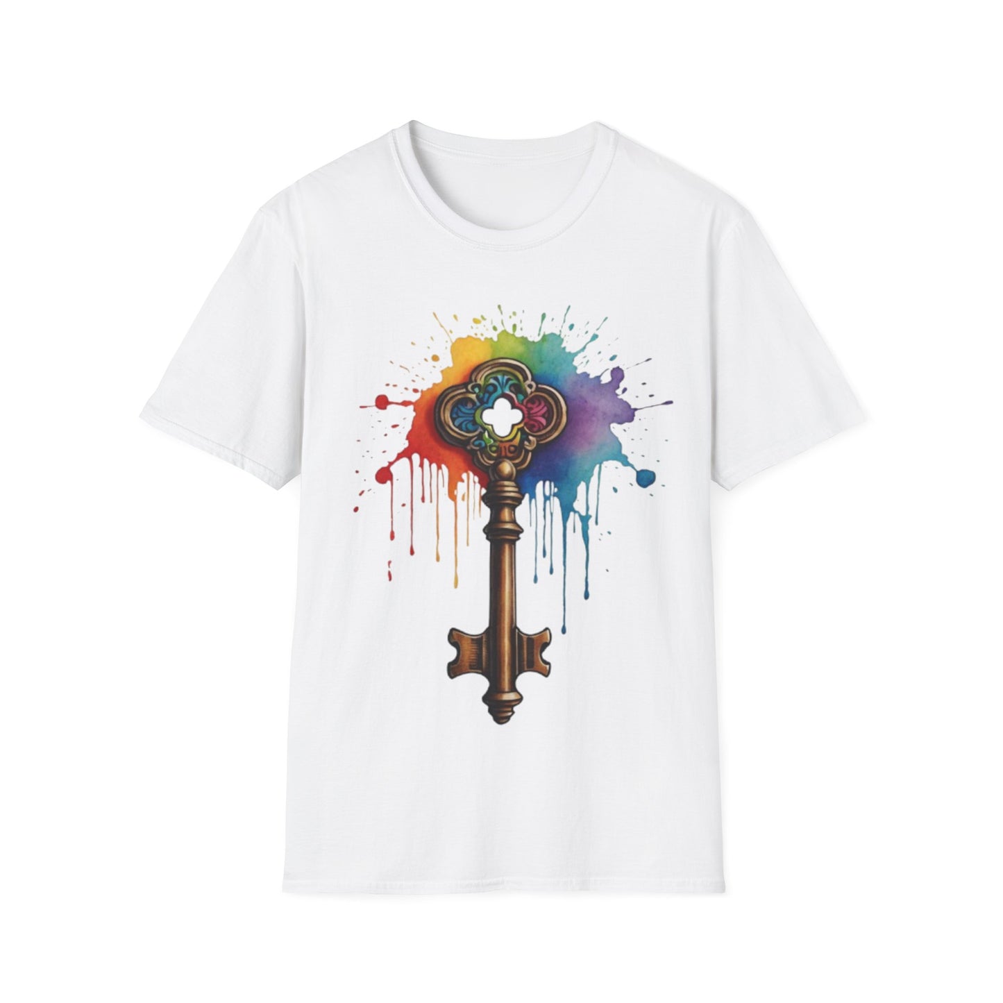 Colourful Messy Skeleton Key - Unisex T-Shirt