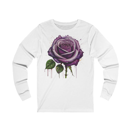 Messy Purple Rose - Unisex Long Sleeve T-Shirt