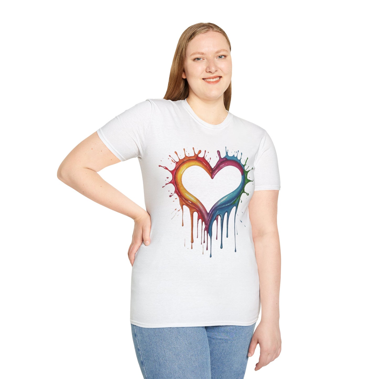 Messy Melting Love Heart - Unisex T-Shirt