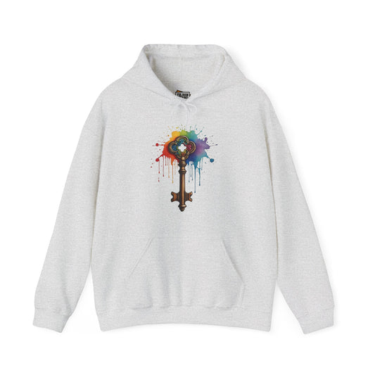 Colourful Messy Skeleton Key - Unisex Hooded Sweatshirt