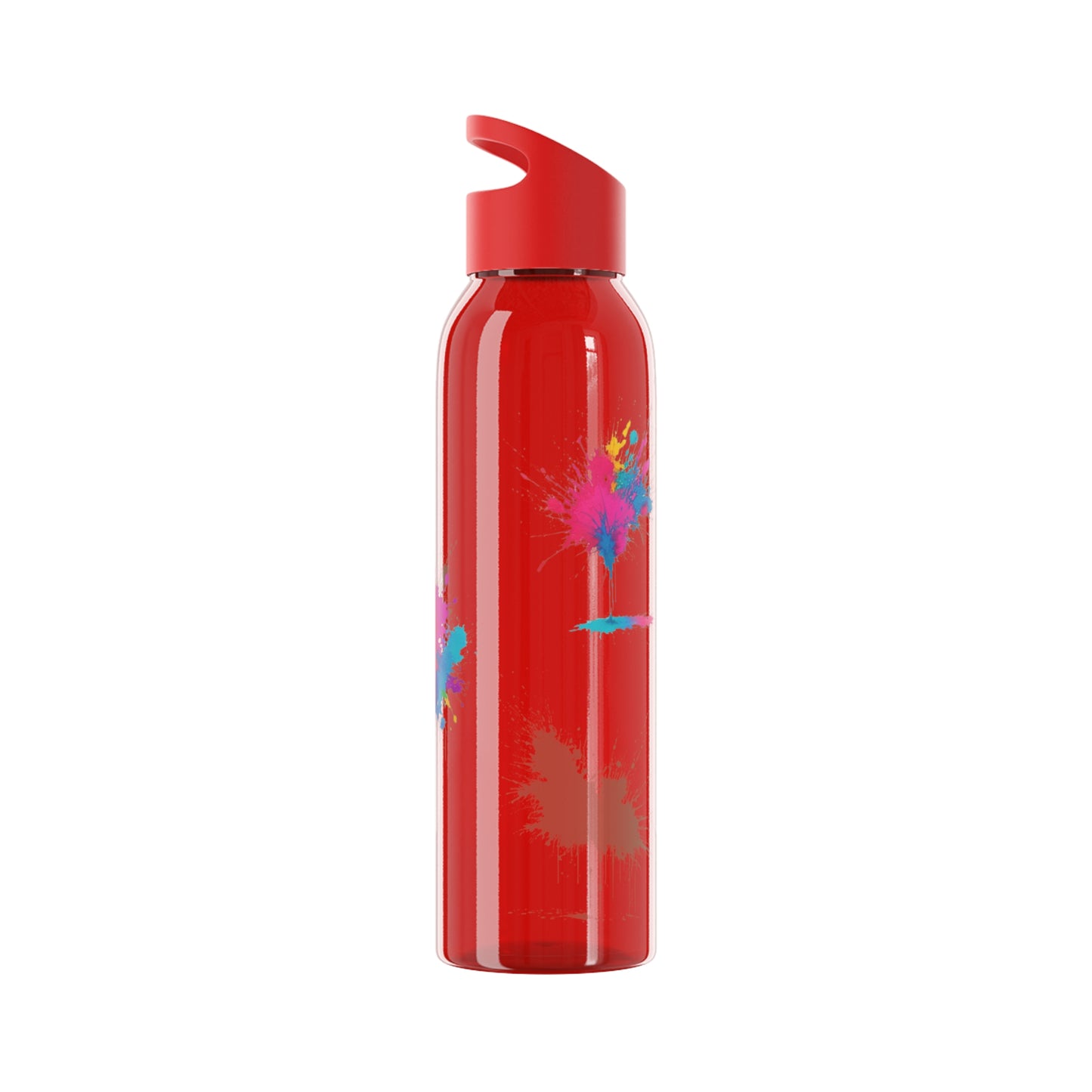 Colourful Paint Splatter - Sky Water Bottle