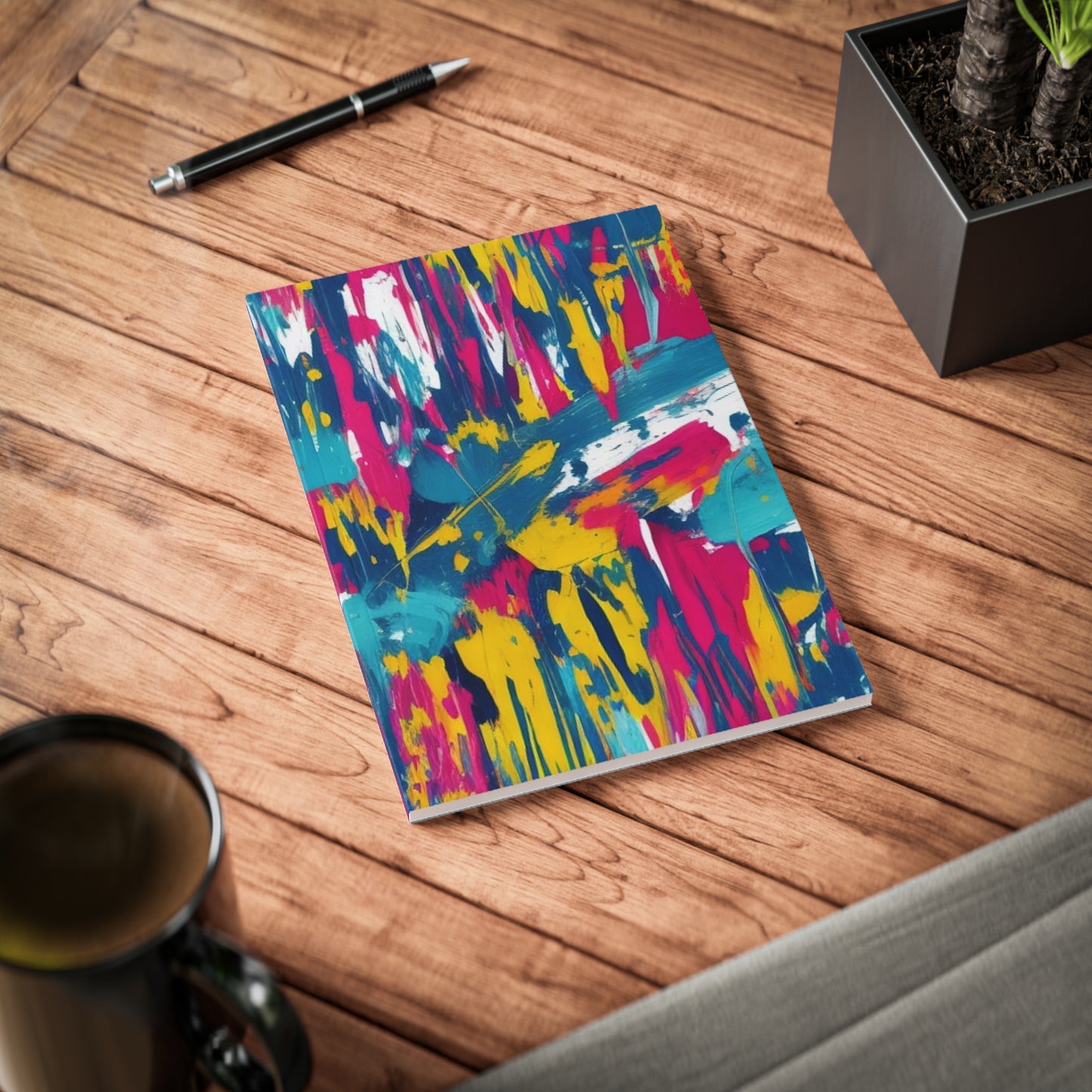 Colourful Messy Art - Softcover Notebook, A5