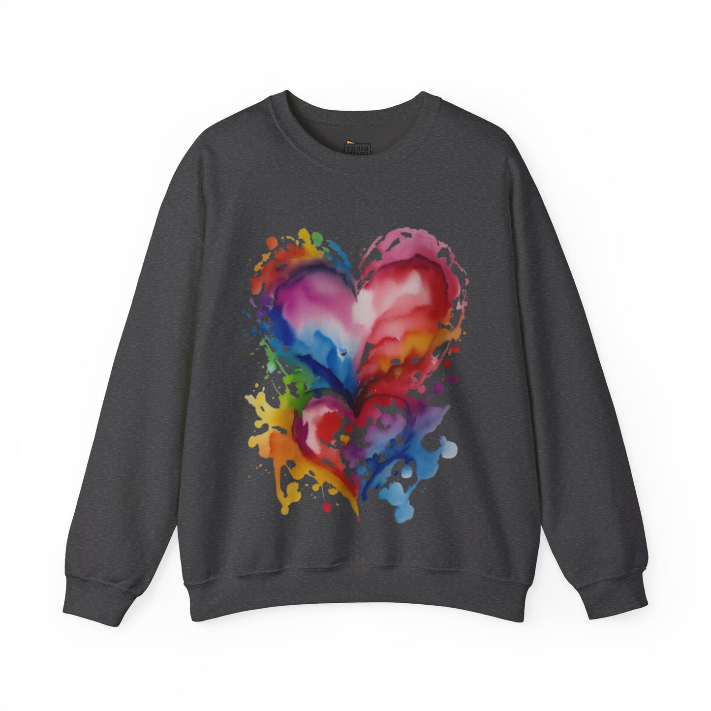 Watercolour Love Heart Duo - Unisex Crewneck Sweatshirt