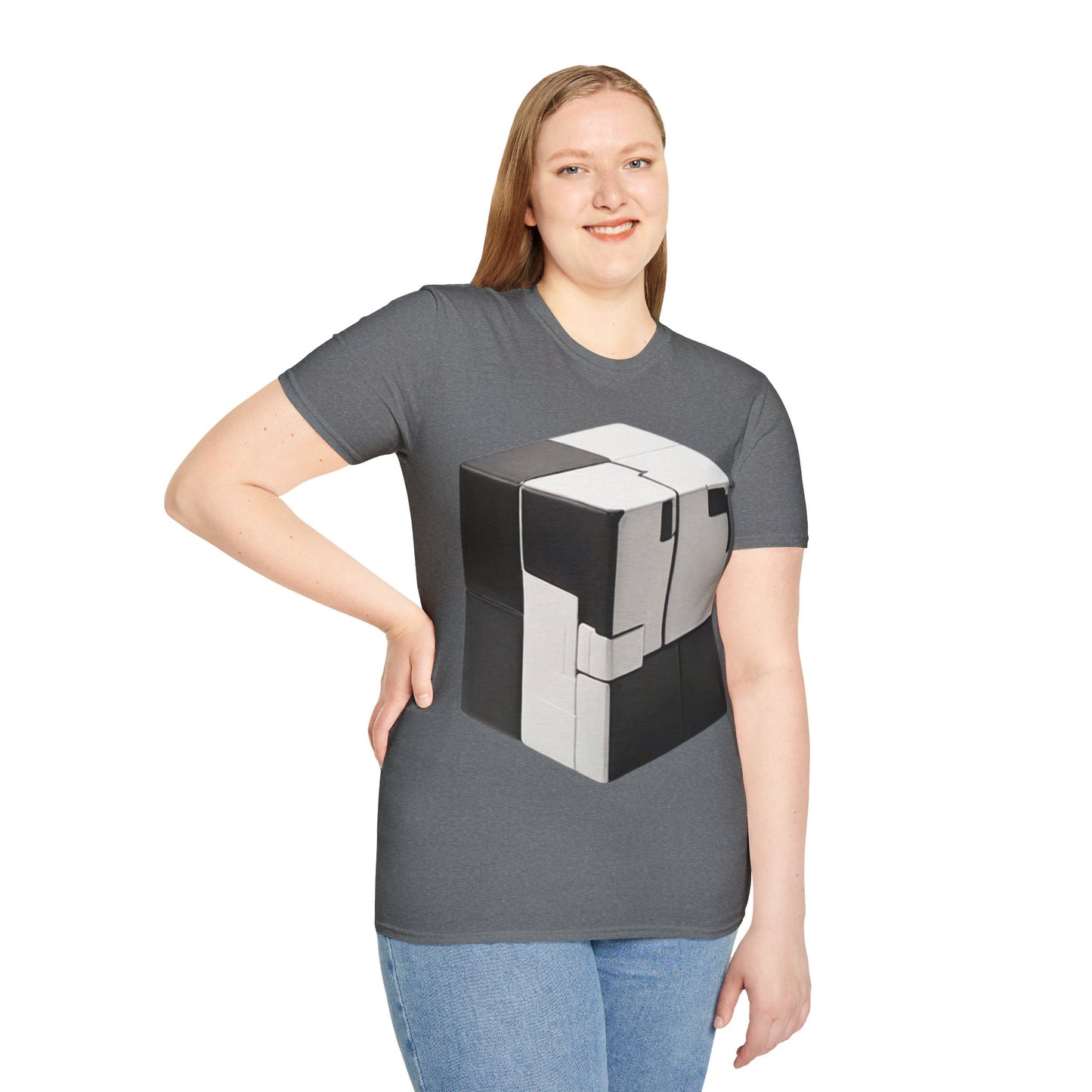 Black and White Cube - Unisex T-Shirt