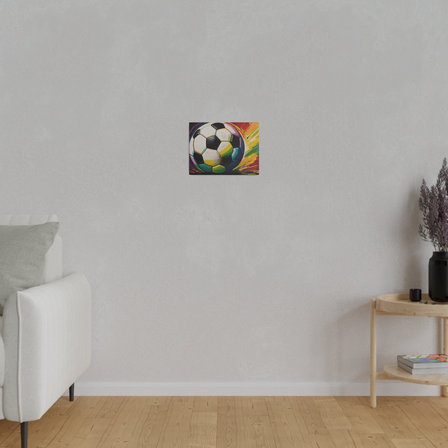 Football Colourful Background - Matte Canvas, Stretched, 0.75"