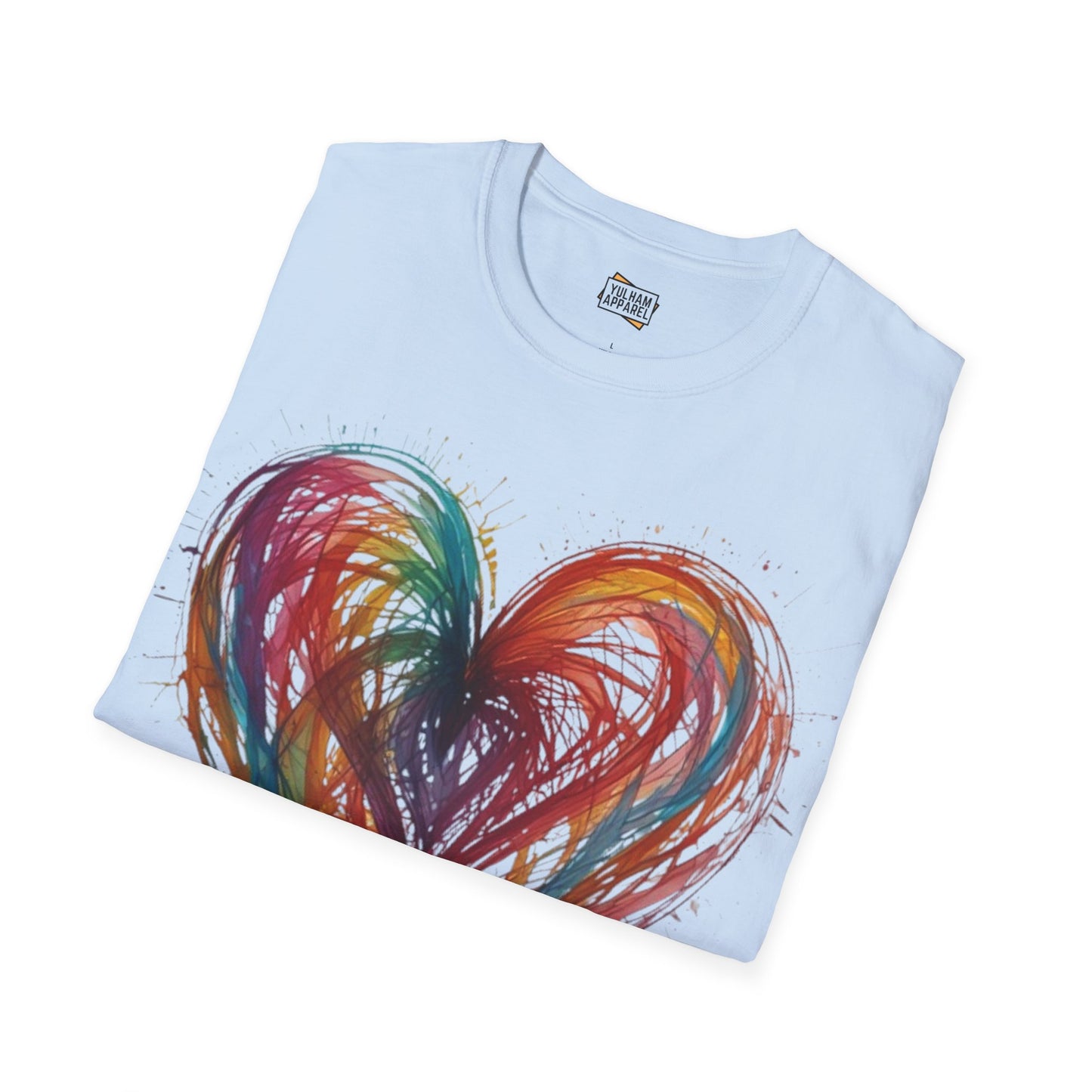 Messy Transparent Love Heart - Unisex T-Shirt