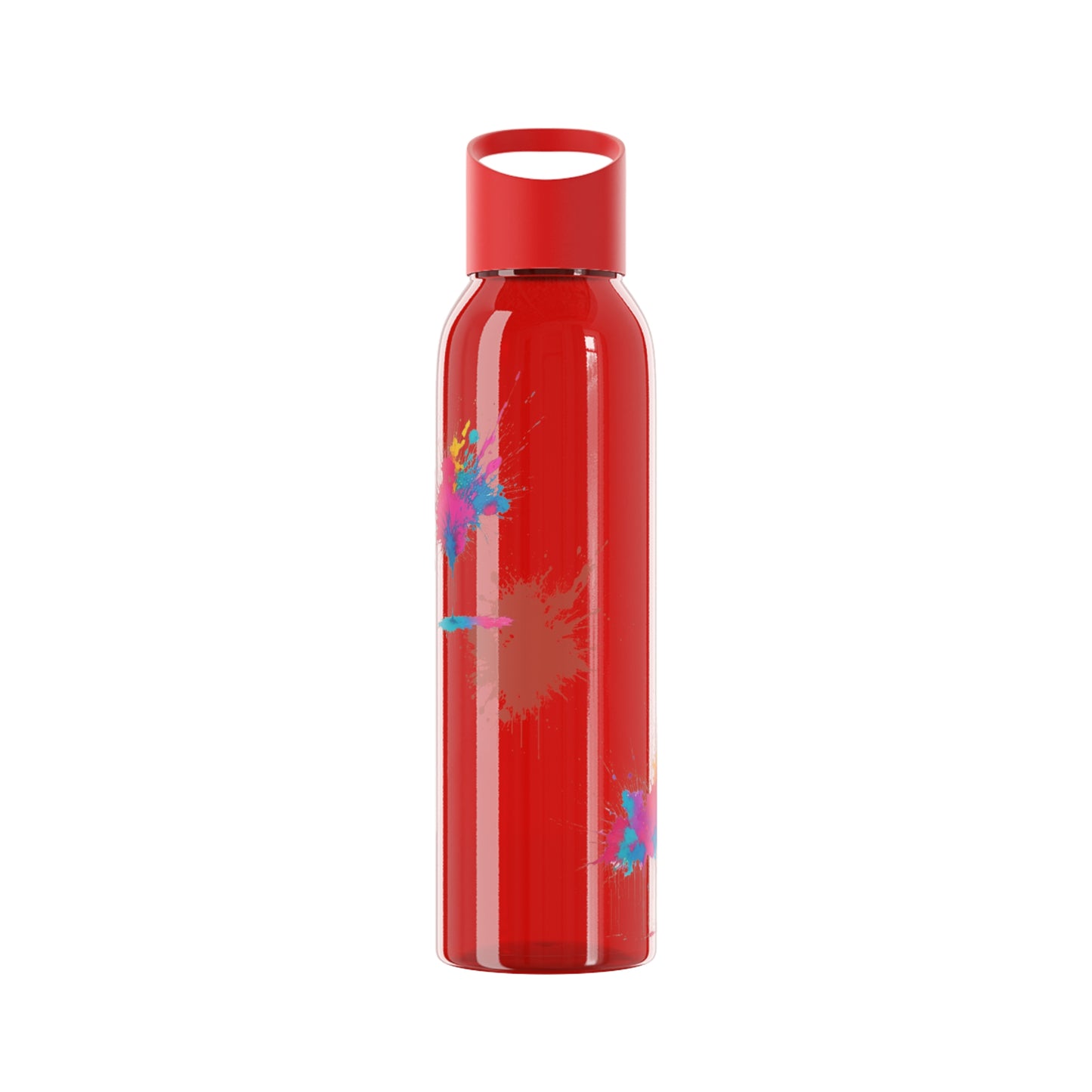 Colourful Paint Splatter - Sky Water Bottle