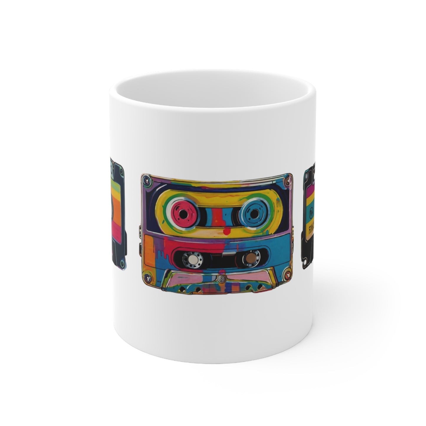 Cassette Tapes Mug  - Ceramic Coffee Mug 11oz