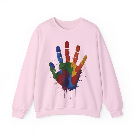 Colourful Messy Fingerprint - Unisex Crewneck Sweatshirt