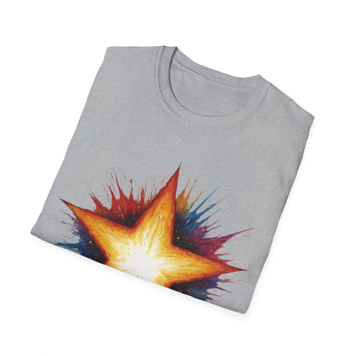 Burning Golden Star - Unisex T-Shirt