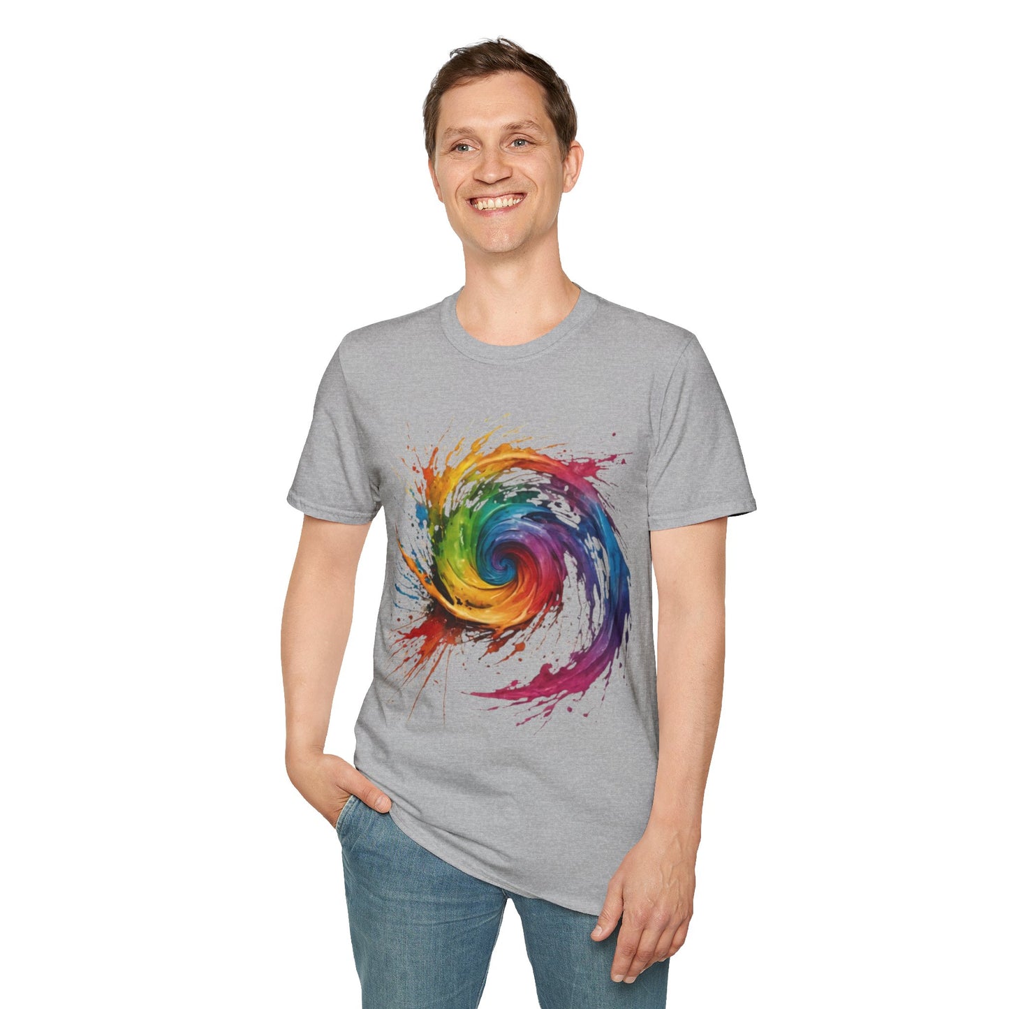 Colourful Messy Swirly Pattern - Unisex T-Shirt