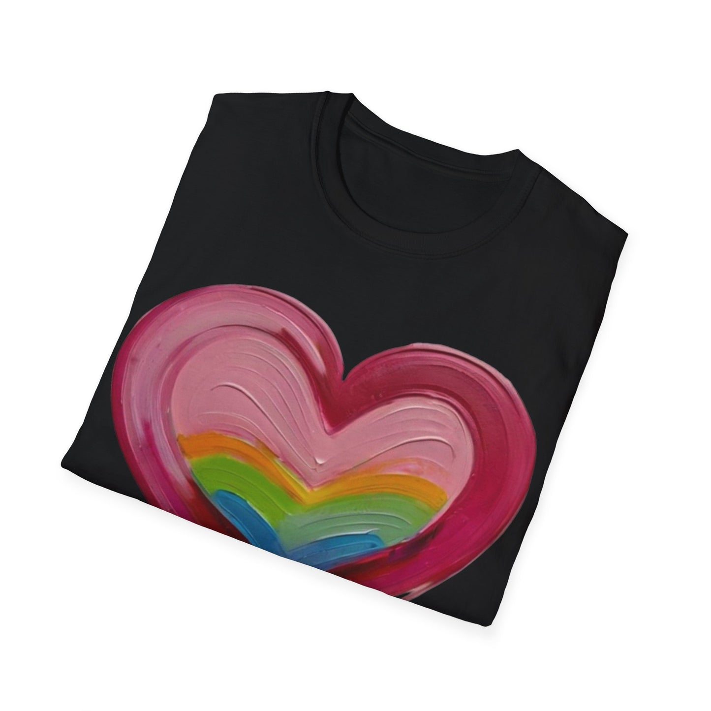 Pink Painted Love Heart - Unisex T-Shirt