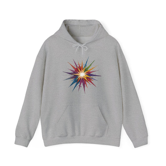 Colourful Exploding Star - Unisex Hooded Sweatshirt