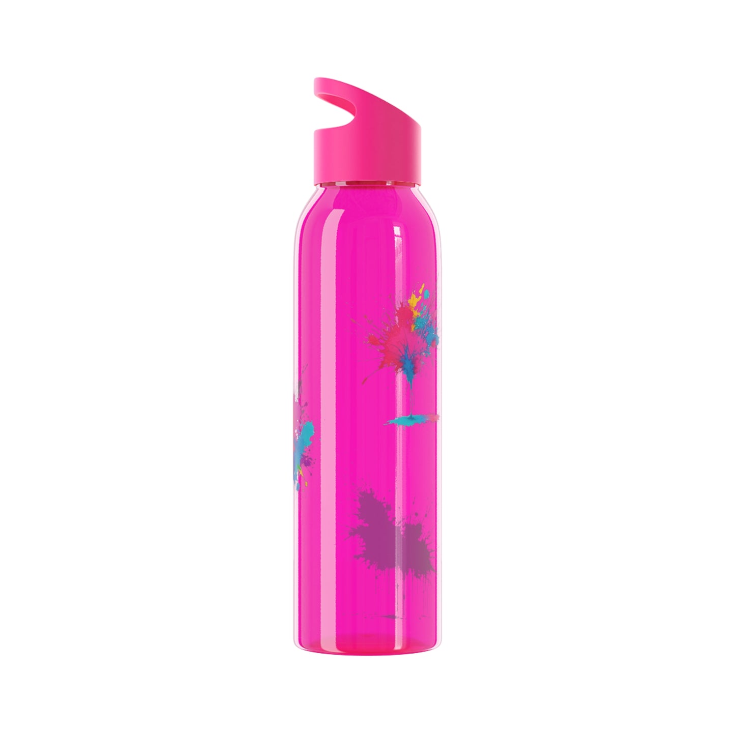 Colourful Paint Splatter - Sky Water Bottle