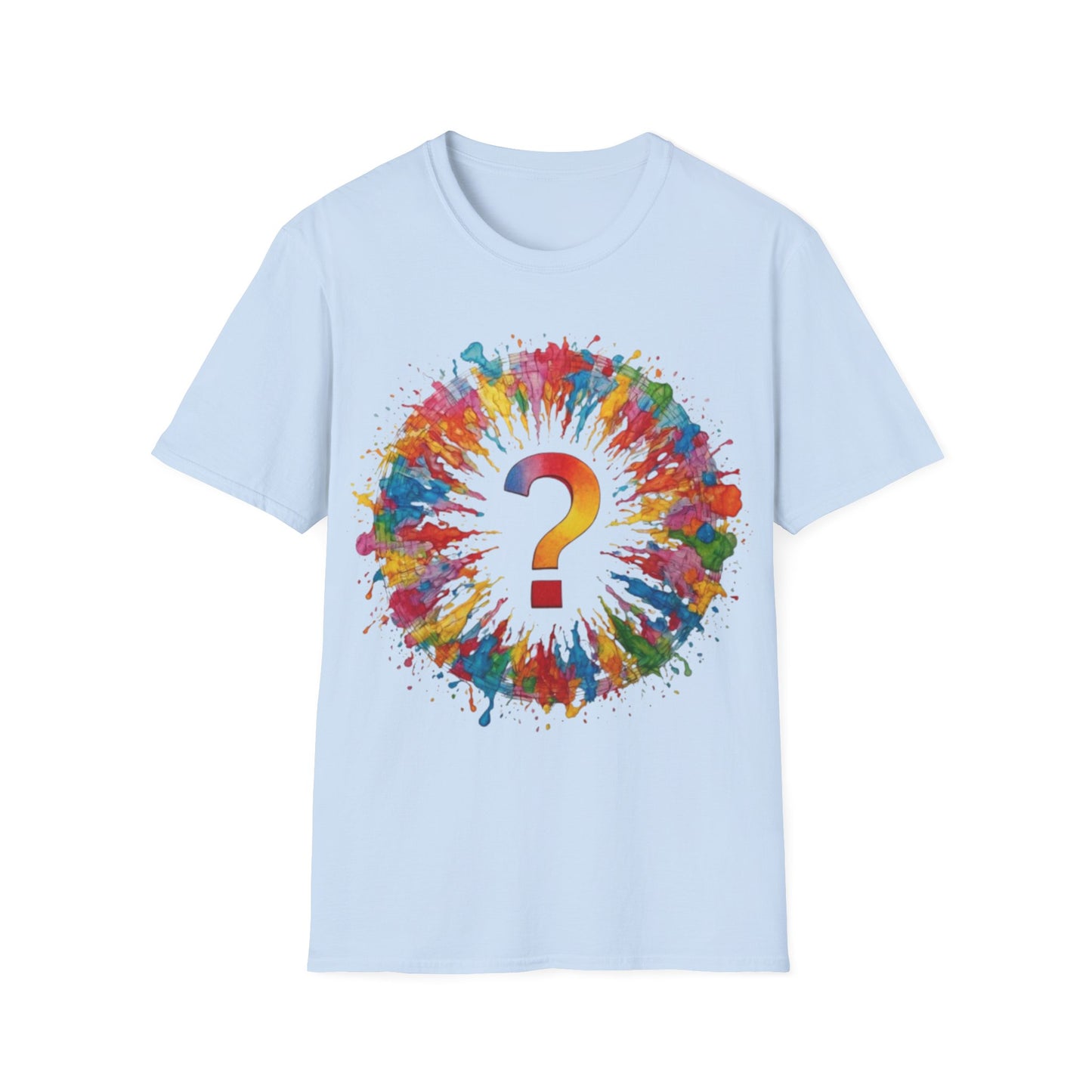 Colourful Messy Question Mark - Unisex T-Shirt