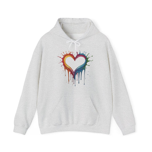 Messy Melting Love Heart - Unisex Hooded Sweatshirt