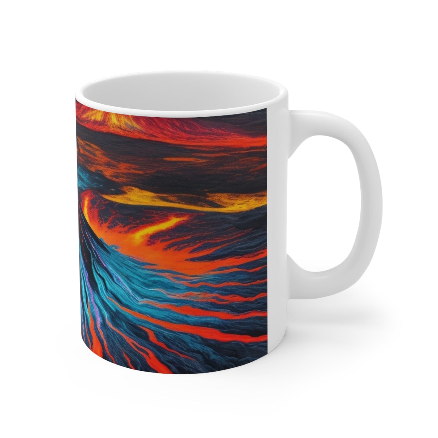 Colourful Volcano Mug - Ceramic Coffee Mug 11oz
