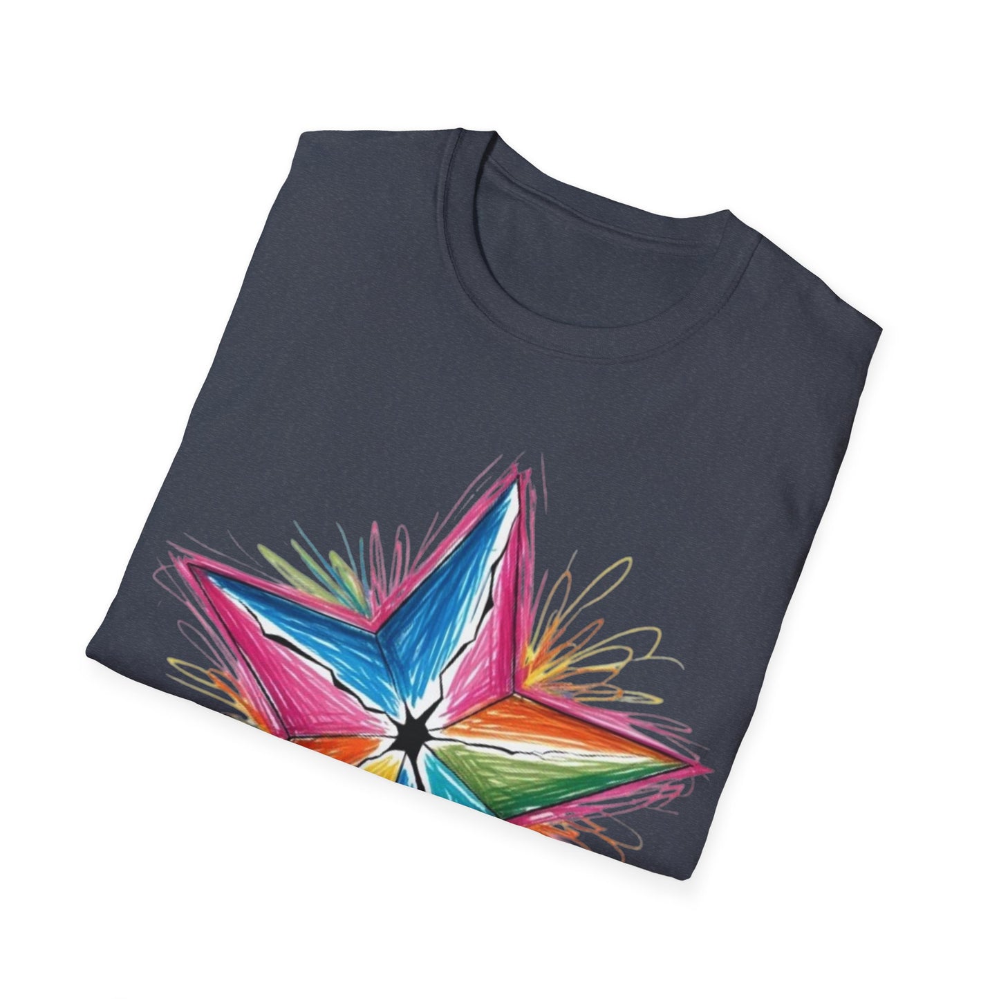 Vibrant Coloured Messy Star - Unisex T-Shirt