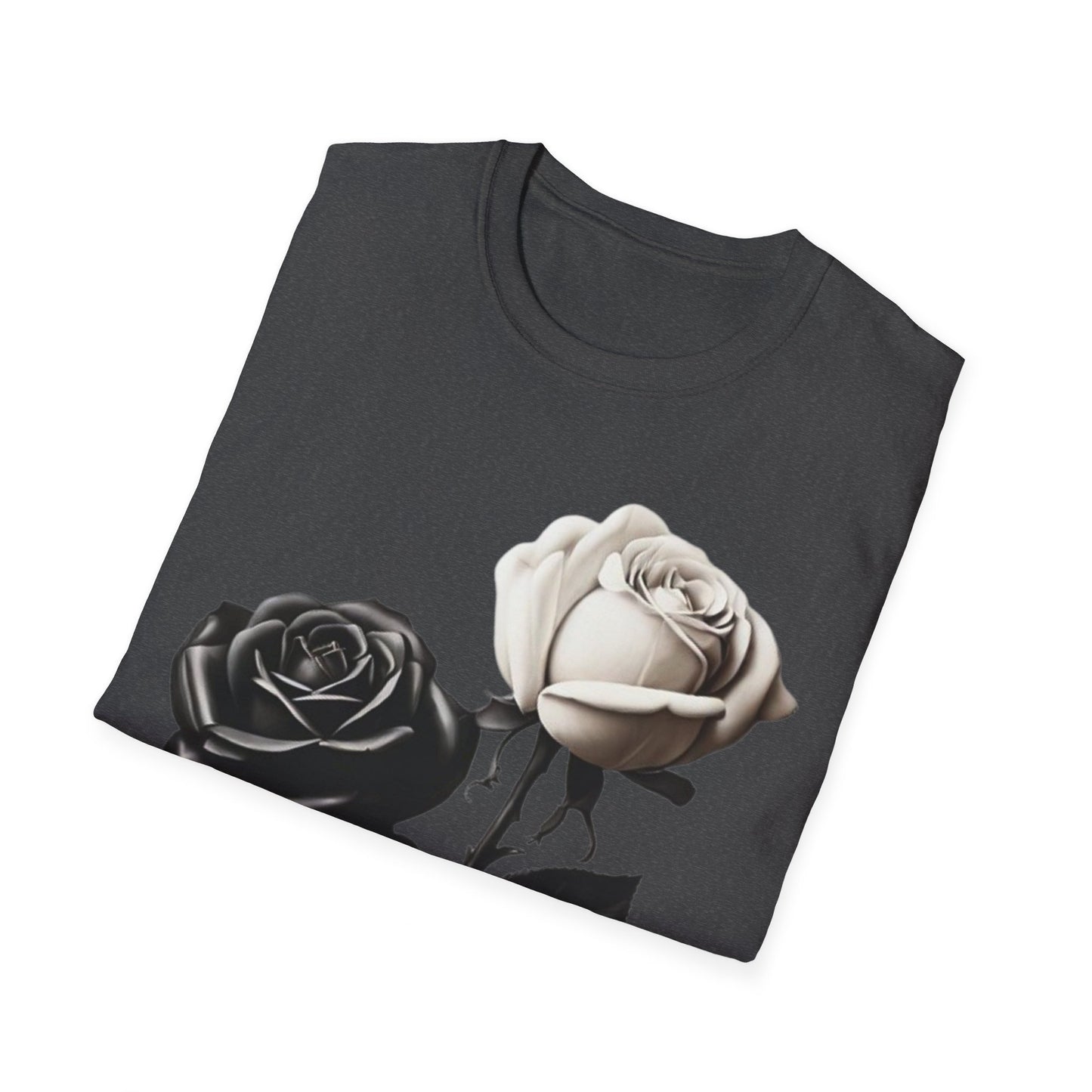 Black and White Rose - Unisex T-Shirt