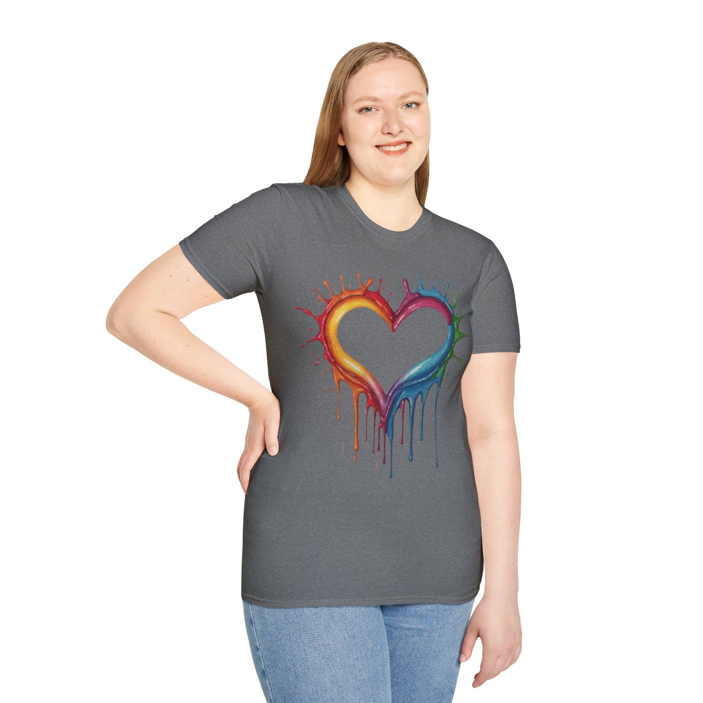 Messy Melting Love Heart - Unisex T-Shirt