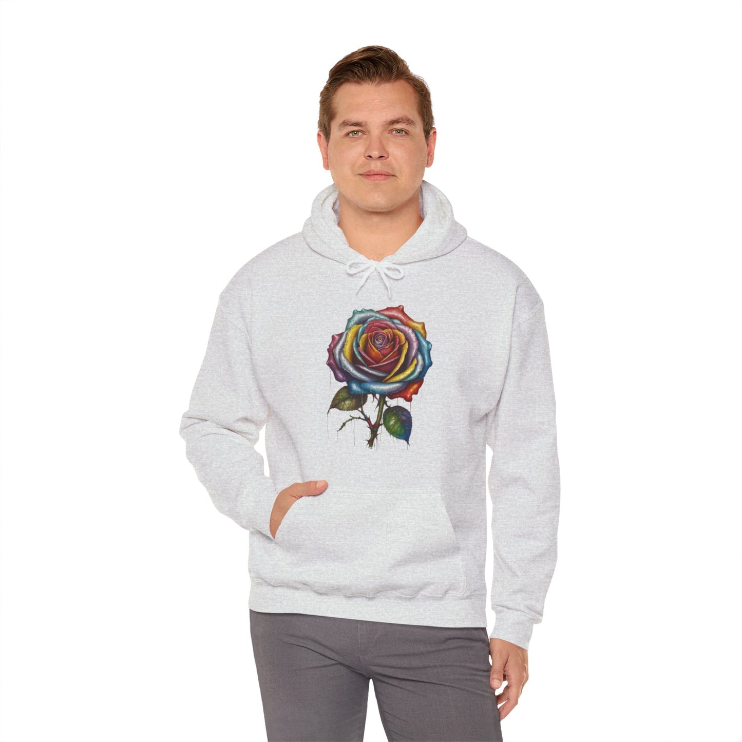 Messy Multicoloured Rose - Unisex Hooded Sweatshirt