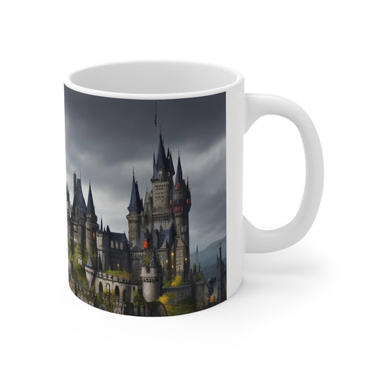 Scenic Castle Mug At Dusk Mug - Ceramic Coffee Mug 11oz