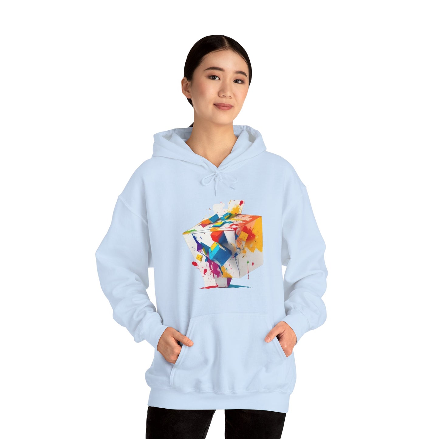 Colourful 3D Cube - Unisex Hooded Sweatshirt