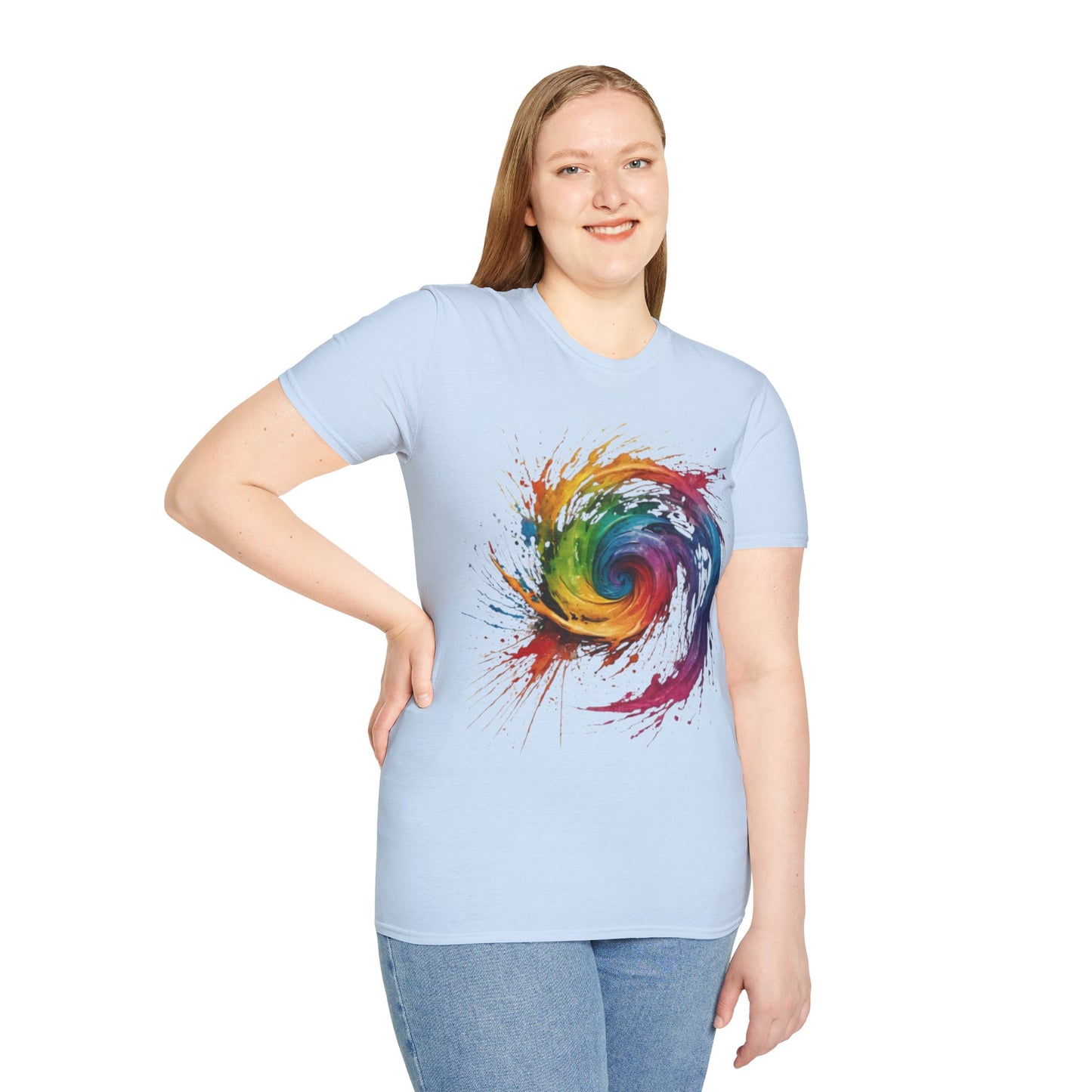 Colourful Messy Swirly Pattern - Unisex T-Shirt