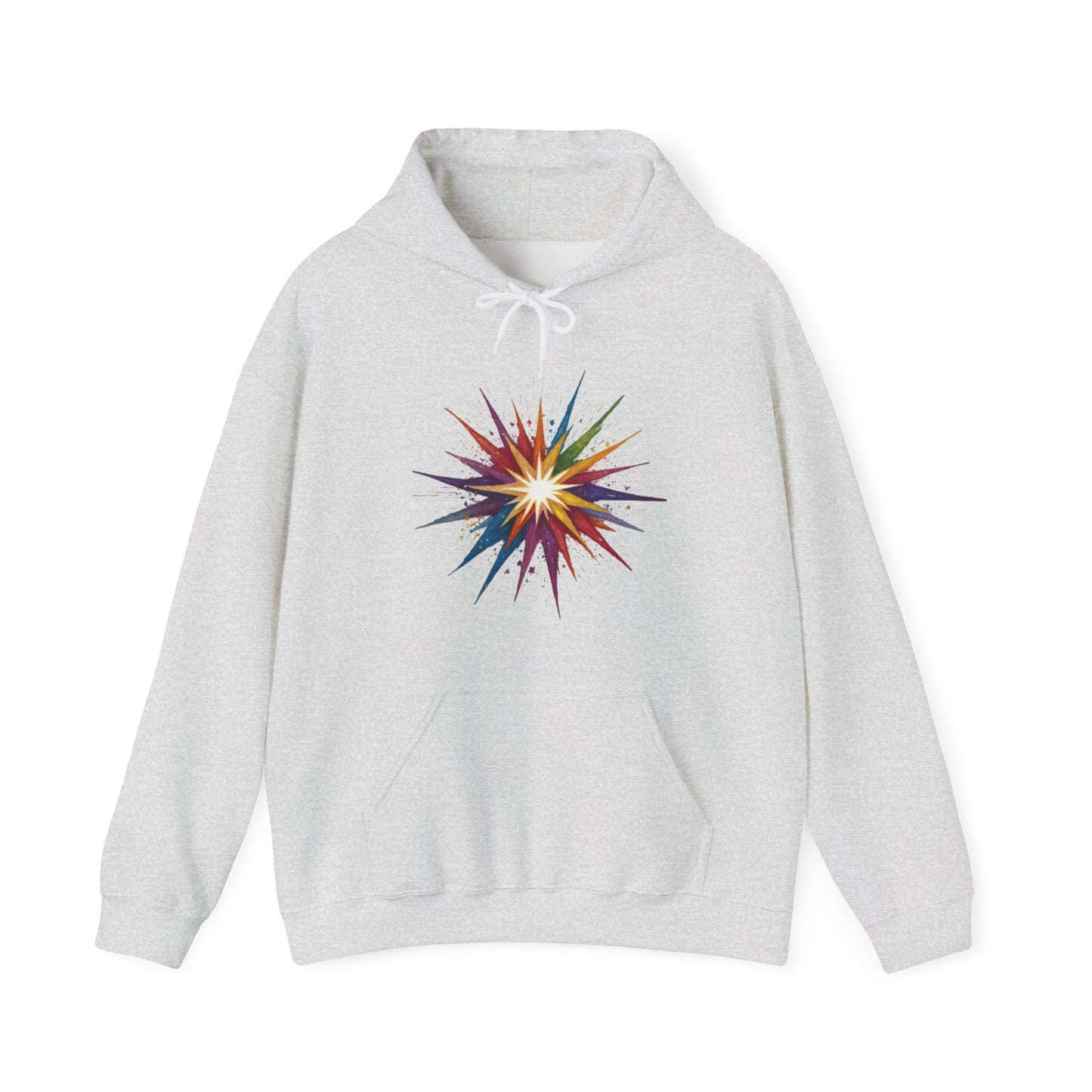 Colourful Exploding Star - Unisex Hooded Sweatshirt