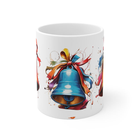 Colourful Bells Mug - Ceramic Coffee Mug 11oz