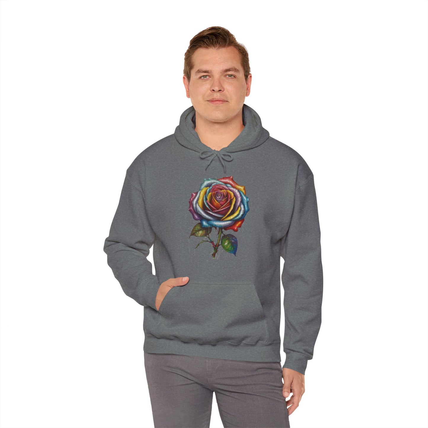 Messy Multicoloured Rose - Unisex Hooded Sweatshirt