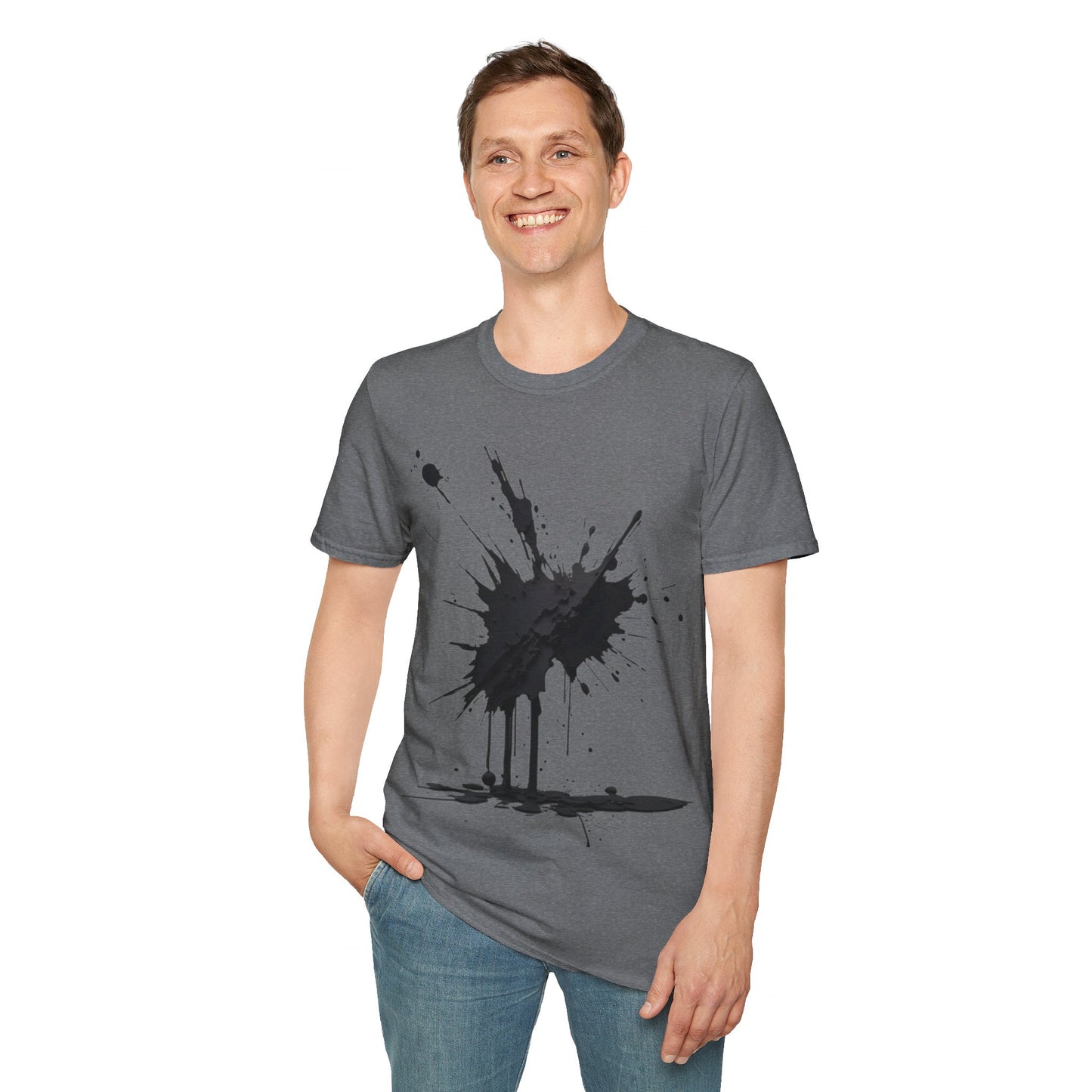 Black Paint Splatter - Unisex T-Shirt