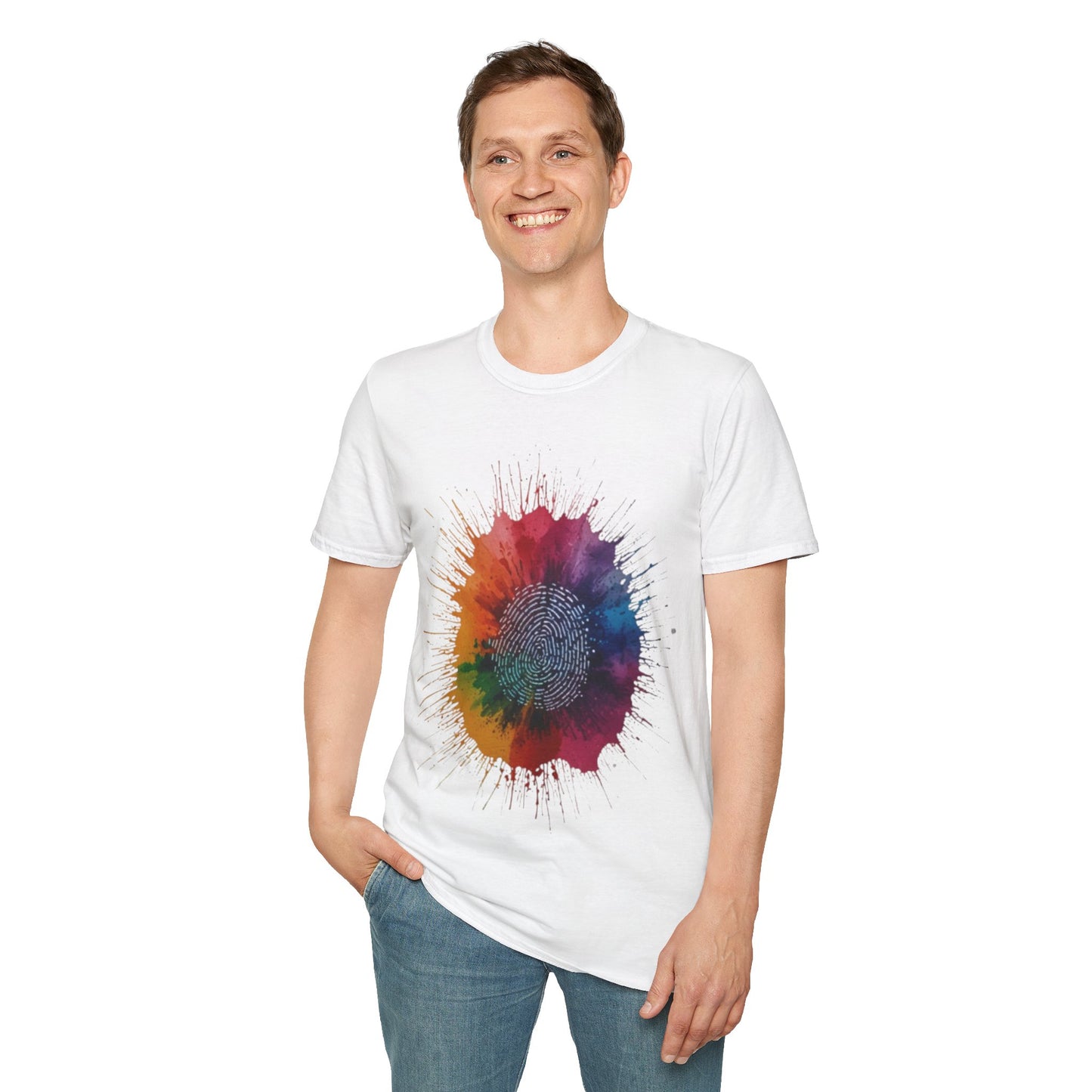 Colourful Messy Fingerprint - Unisex T-Shirt