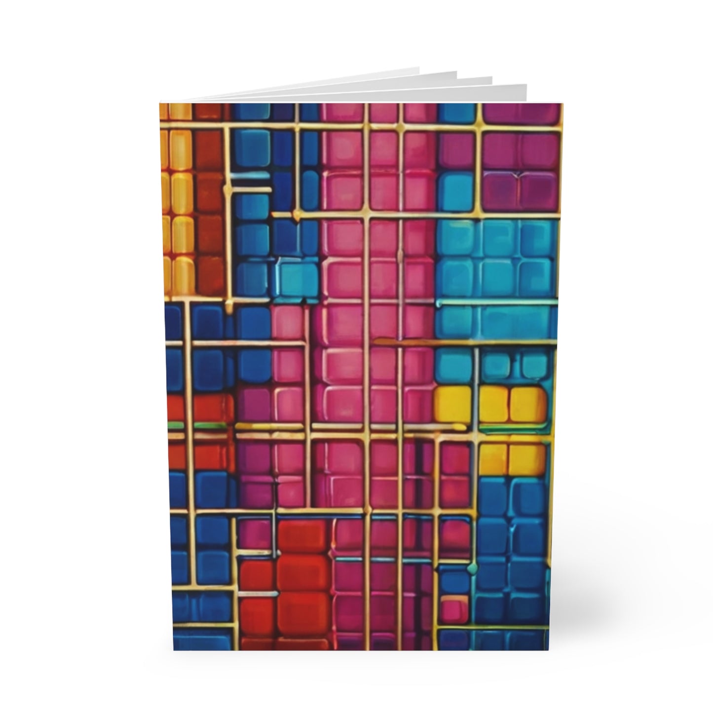 Colourful Cubes - Softcover Notebook, A5