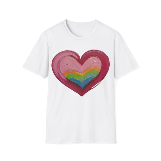 Pink Painted Love Heart - Unisex T-Shirt