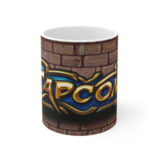 Chrome Capcom Brick Background Art Mug - Ceramic Coffee Mug 11oz