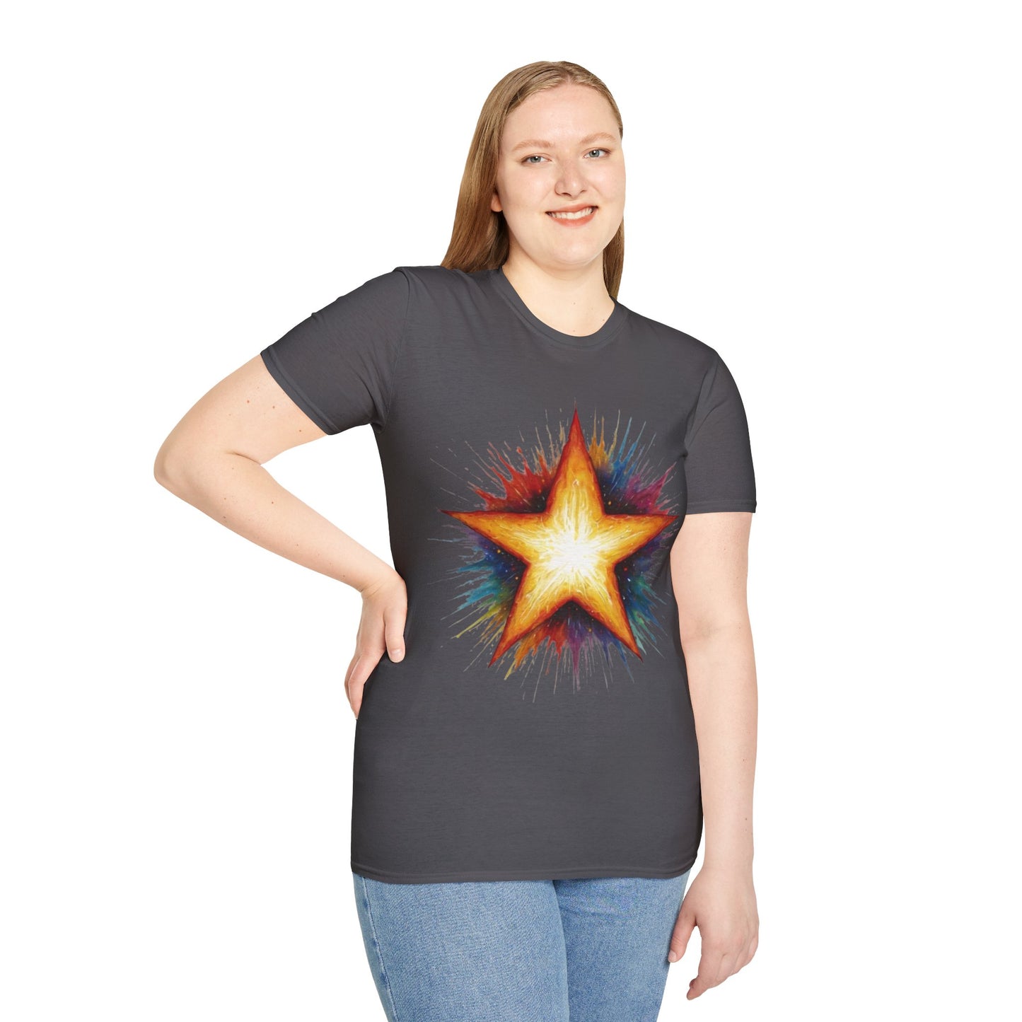 Burning Golden Star - Unisex T-Shirt