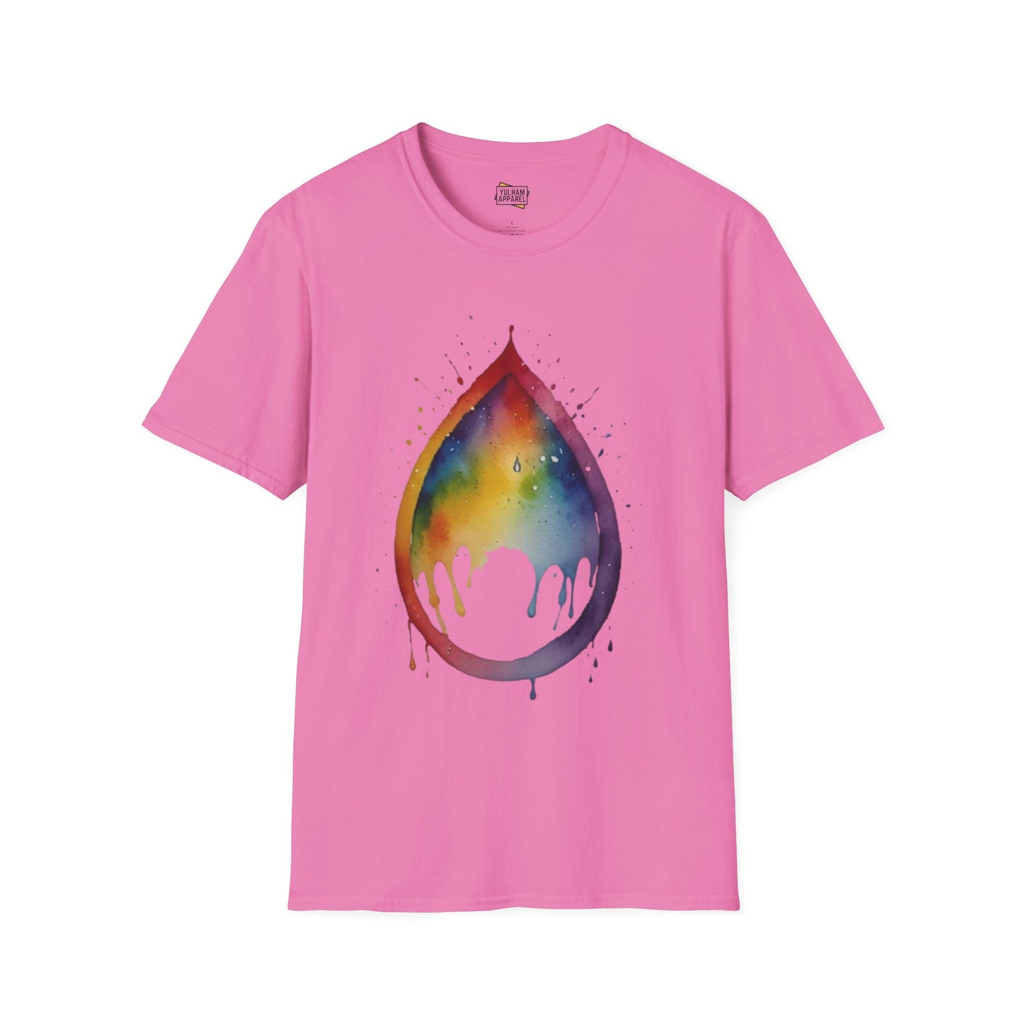 Colourful Watercolour Raindrop - Unisex T-Shirt