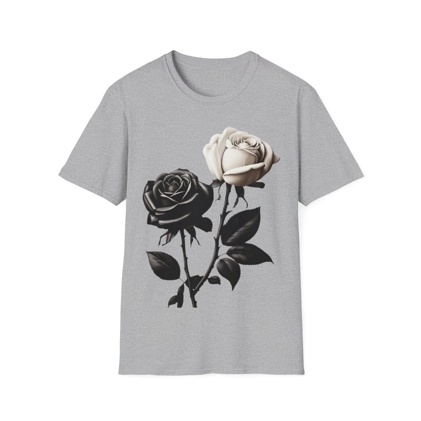 Black and White Rose - Unisex T-Shirt