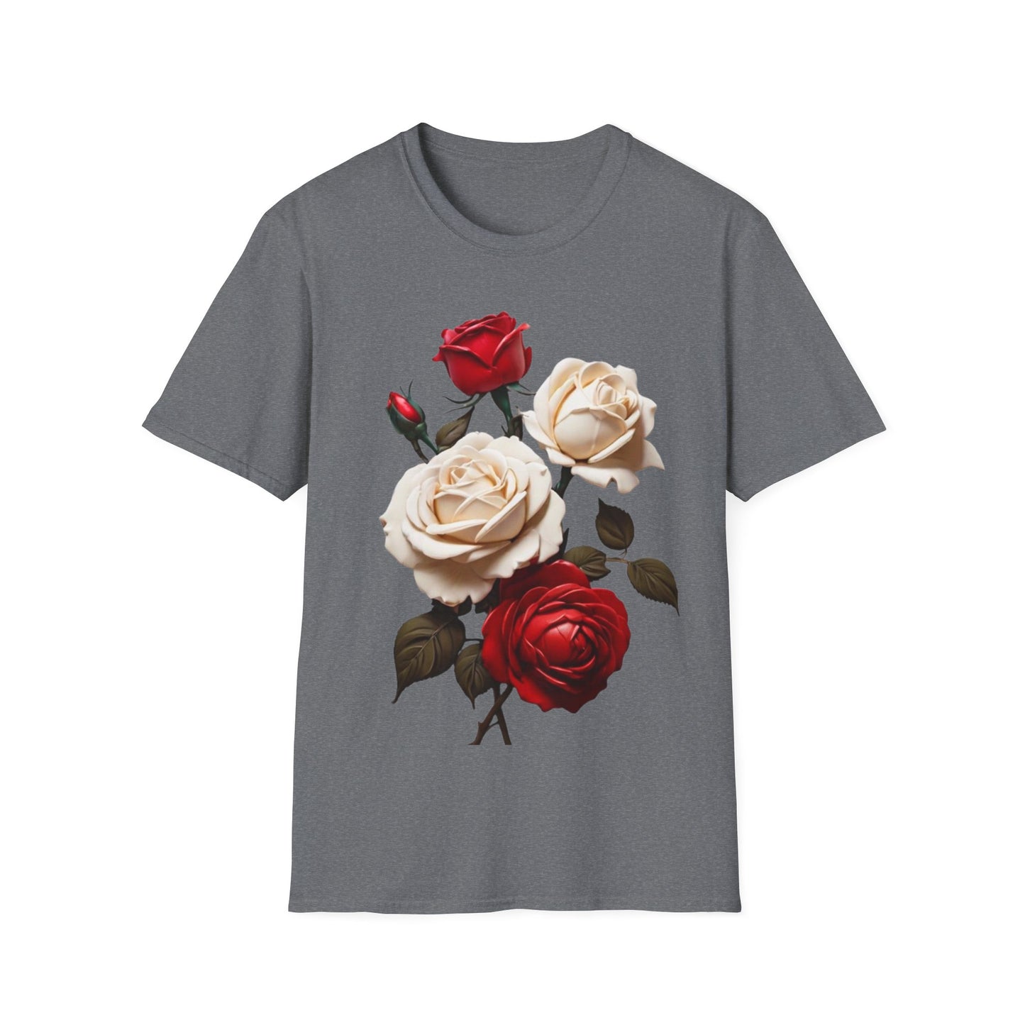 Red and White Roses - Unisex T-Shirt