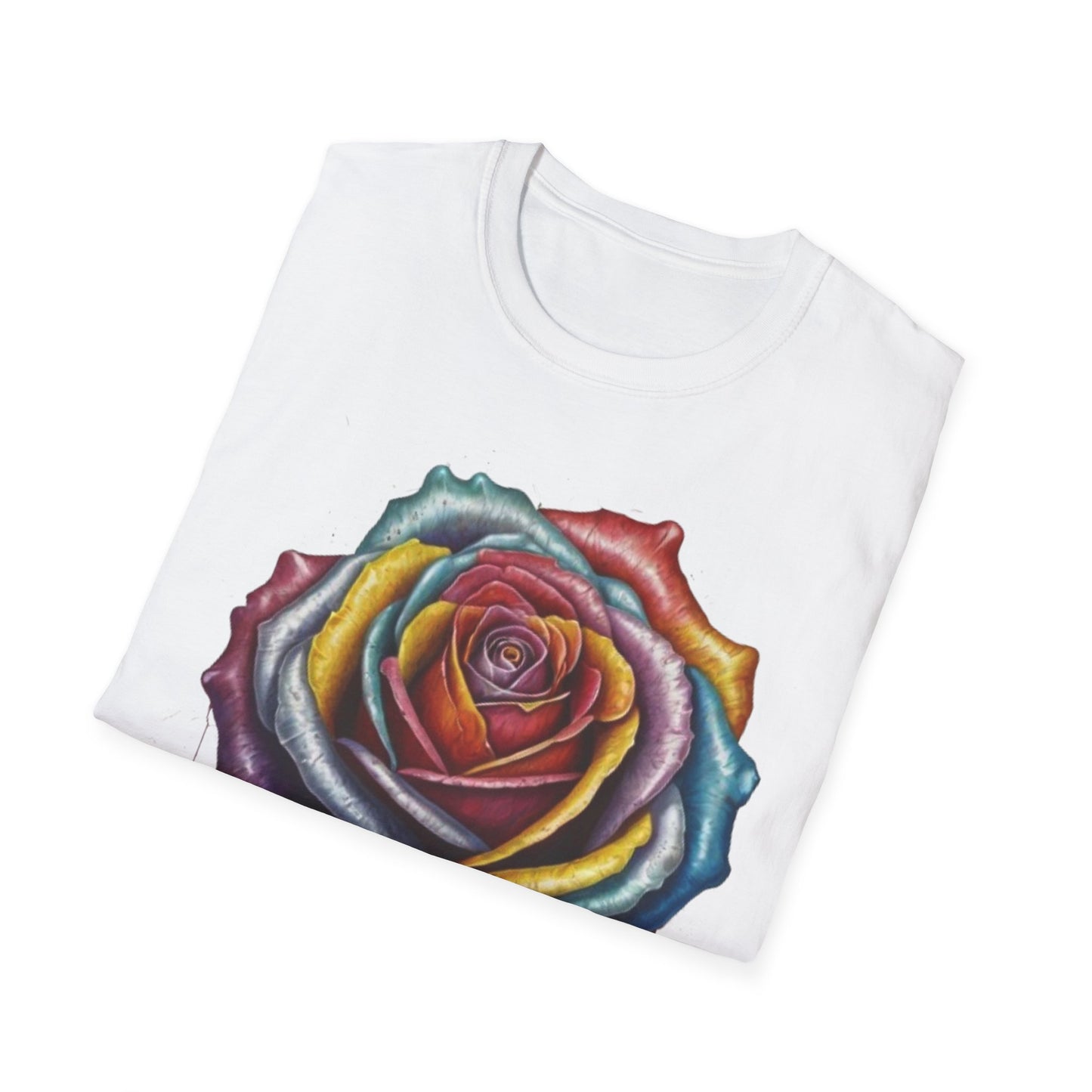 Messy Multicoloured Rose - Unisex T-Shirt