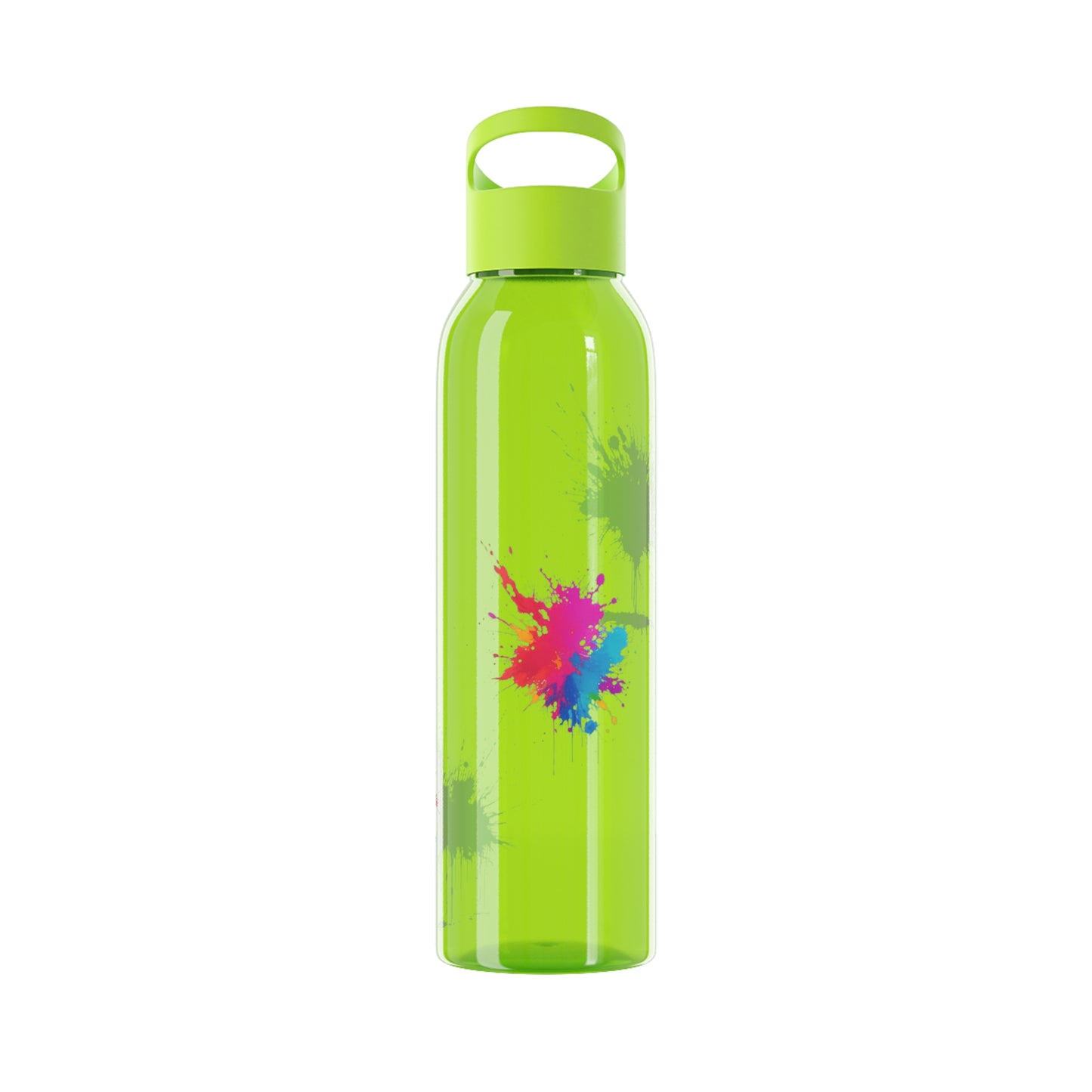 Colourful Paint Splatter - Sky Water Bottle