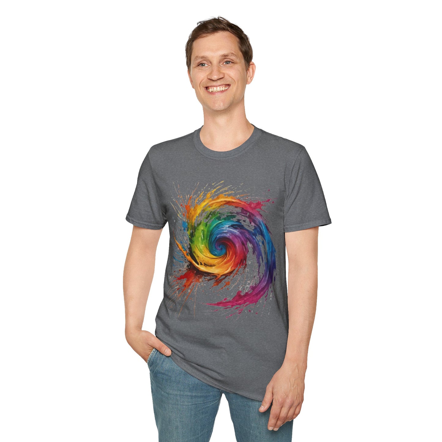 Colourful Messy Swirly Pattern - Unisex T-Shirt