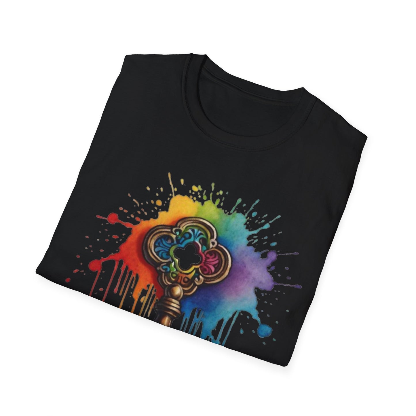 Colourful Messy Skeleton Key - Unisex T-Shirt