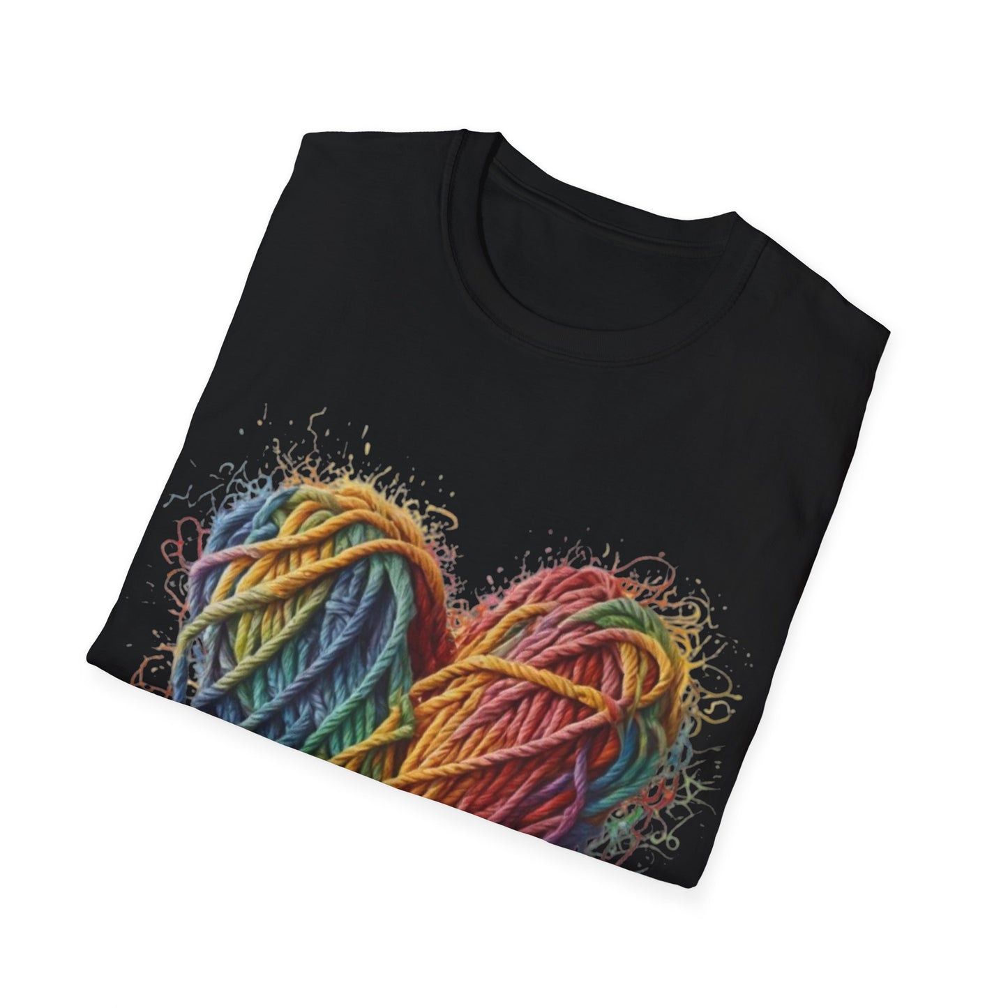 Multicoloured Ropes Love Heart - Unisex T-Shirt