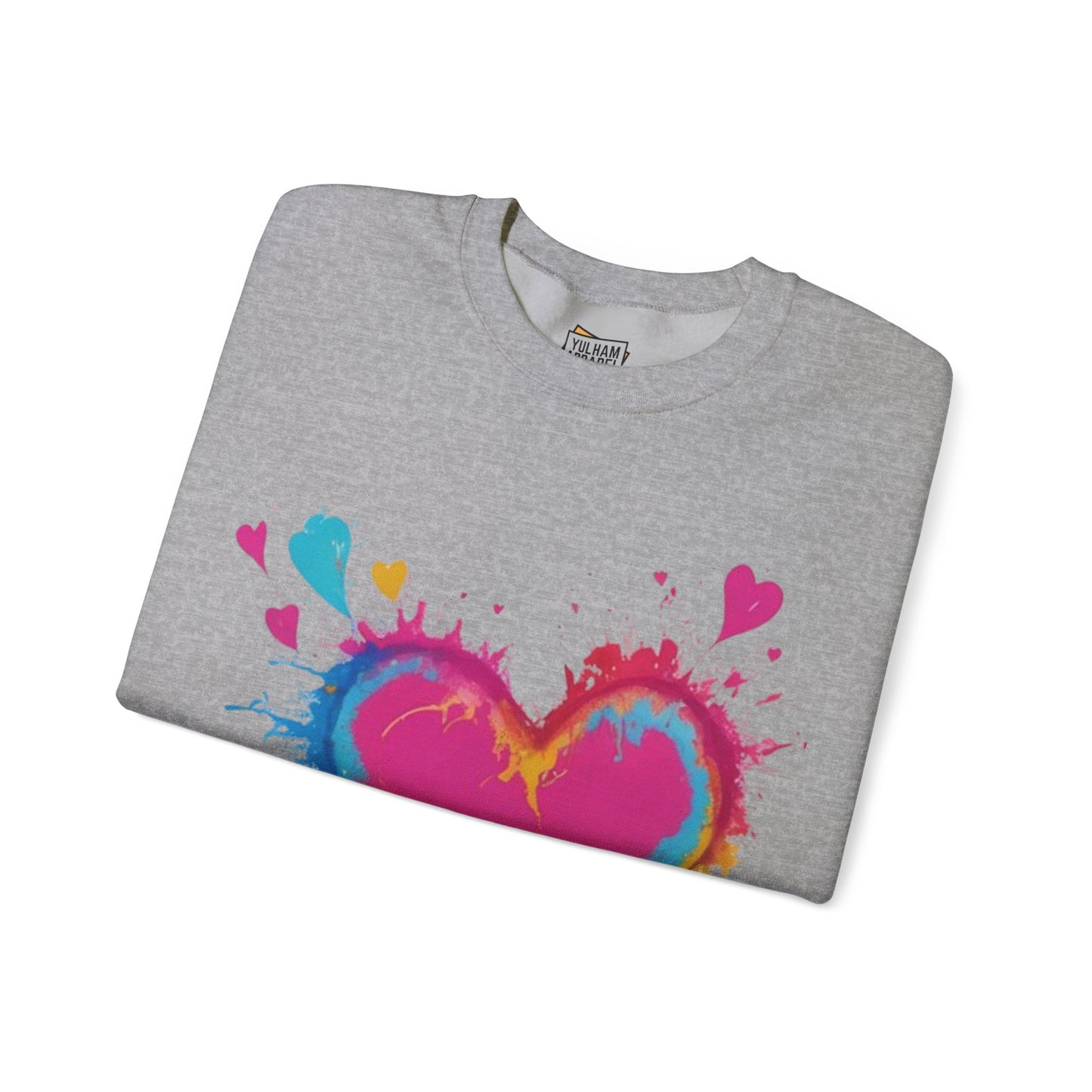 Colourful Love Heart - Unisex Crewneck Sweatshirt