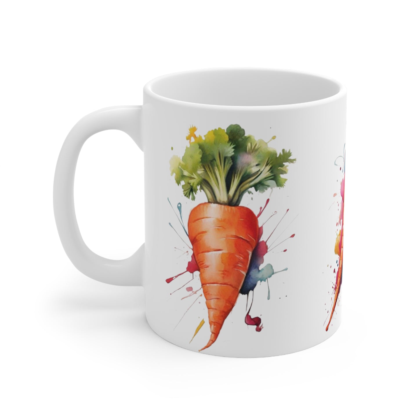Colourful Carrots Mug - Ceramic Coffee Mug 11oz